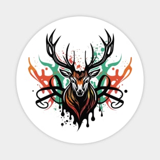 Graffiti Paint Stag Creative Inspiration Magnet